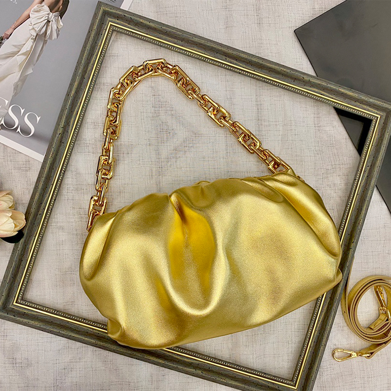 

Summer 2021 Shoulder Bag Fashion bags cloud womens simple portable versatile underarm totes, Gold