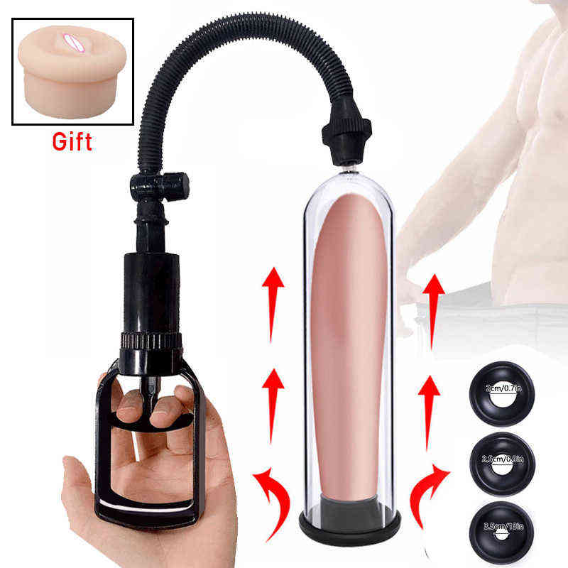 

NXY Sex pump toys Pompe pnis manuelle pour homme jouets sexuels adultes pompe vide Masturbation prolongateur de produits 1230