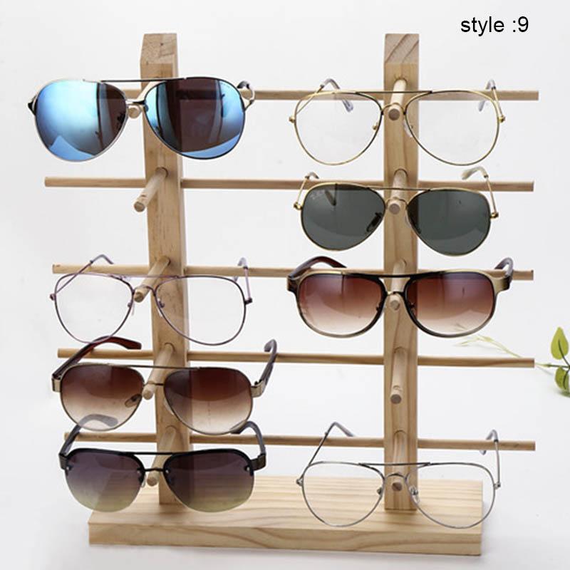 

Fashion Sunglasses Frames Ly 1 Pcs Wood Sunglass Display Rack Shelf Wooden Durable Eyeglasses Show Stand Holder FIF66