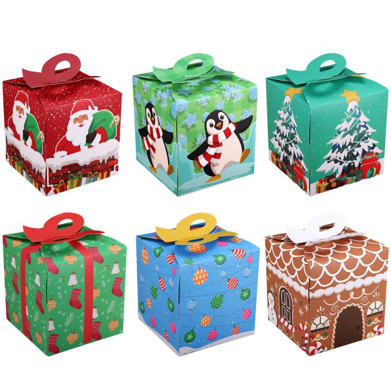 

Gift Wrap Cabilock 24pcs Christmas Boxes Festive Xmas Goodie Paper Lightweight Candy Treat Cardboard Cookie For
