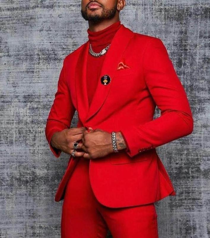 

Red Wedding Mens Suits Slim Fit Bridegroom Tuxedos For Men Two Pieces Groomsmen Suit Blazer Formal Prom Business Jackets Pants, Ivory