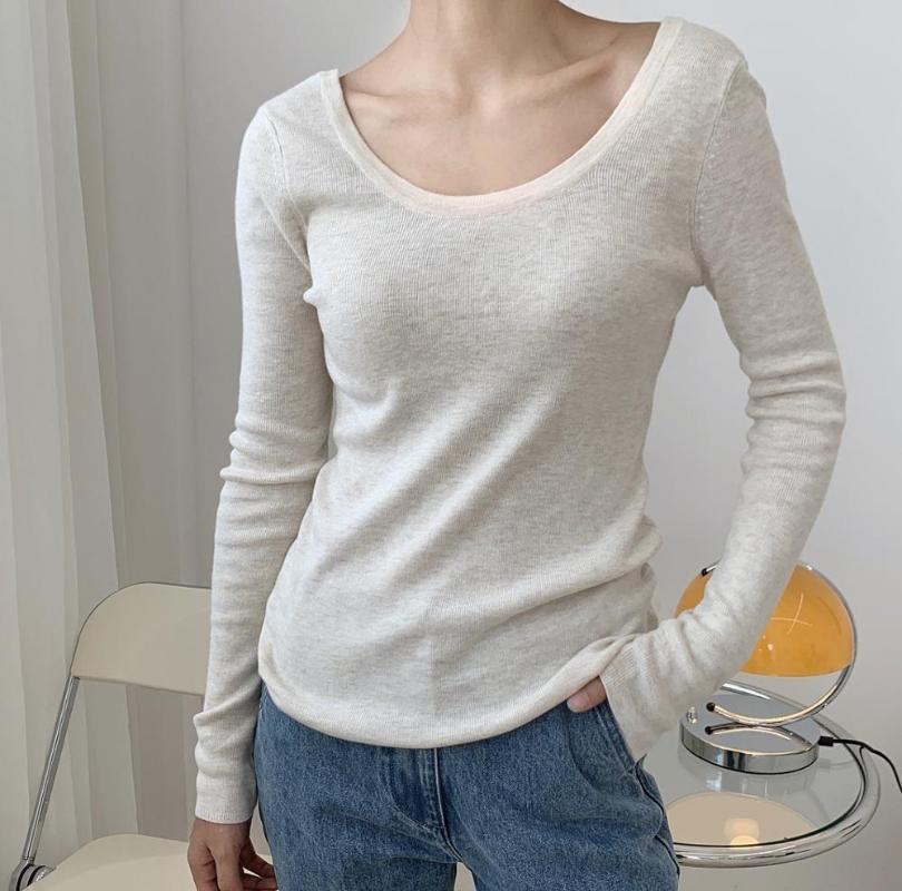 

Women's Sweaters Pretty Woman Cotton Long Sleeves Sweater, Black