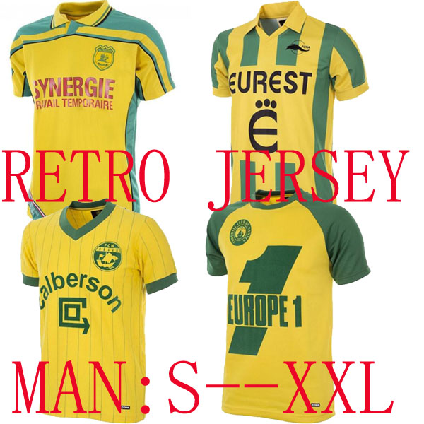 

FC Nantes RETRO SOCCER JERSEYS 1978 1979 1982 1983 Carriére 1994 1995 2000 2001 97 99 82 83 94 95 00 01 MARLEY 10 MICHEL 5 MOLDOVAN 9 MONTERRUBIO 18 JERSEY FOOTBALL SHIRT, Home man