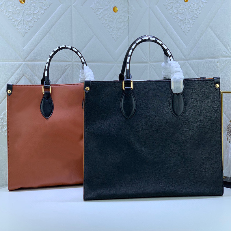 

M45373, M45719 Fashionable Women's Bag Embossed Leather Classic Pattern Top Woven Handle With Street-Style Elements Embellished Below, Brown