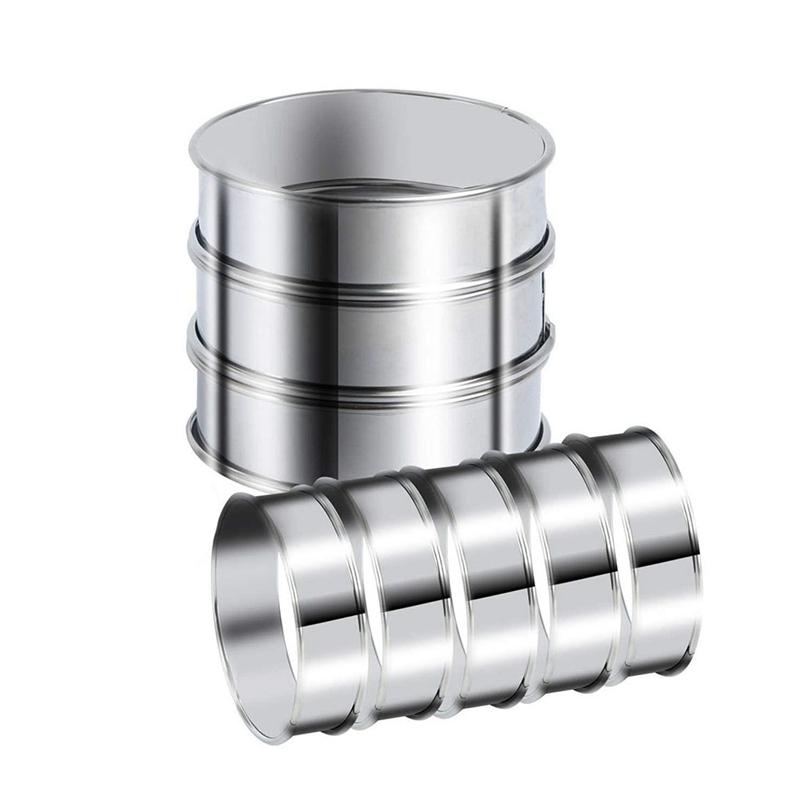 

Baking Moulds 8 Pcs Double Rolled Tart Rings English Muffin Crumpet For Cooking Shortbread Pastry Flan Mousse Cake Ring