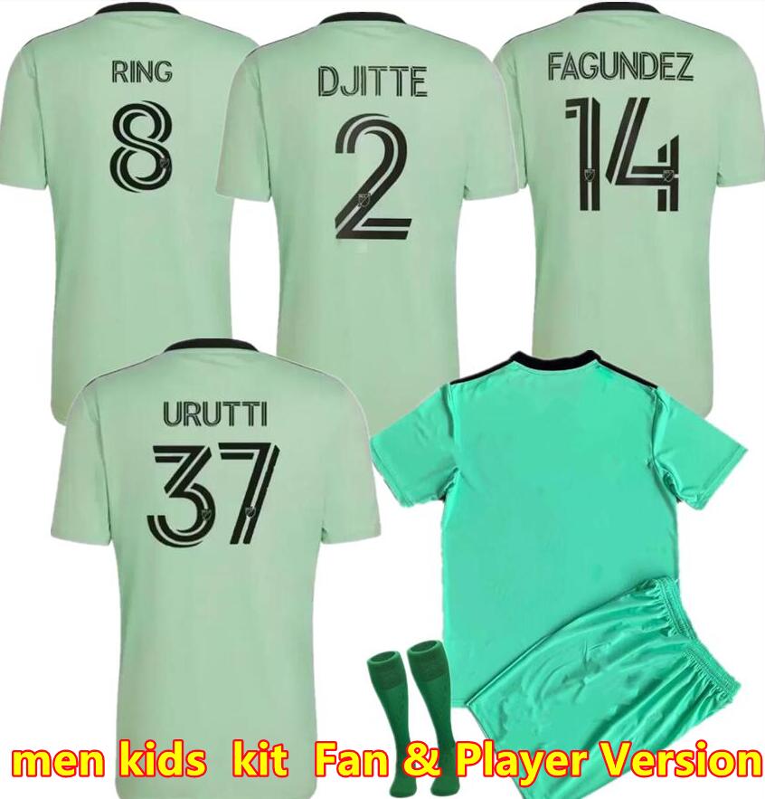 

2022 2023 MLS Austin FC SOCCER JERSEY AWAY blue 22 23 Djitte Driussi Ring Cecilio Fagundez URUTTI football shirts uniform top thailand FANS, Black;yellow