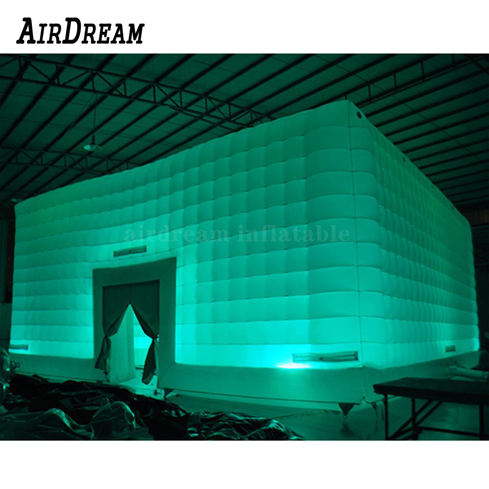 

Promotion giant Inflatable party Cube tent holiday Led cubic tent with change light for rental and sale