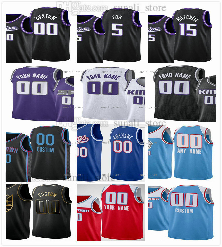 

Print Basketball Jersey Davion Mitchell Neemias Queta Tyrese Haliburton De'Aaron Fox Harrison Barnes Richaun Holmes Marvin Bagley III Maurice Harkless Buddy Hield, Black