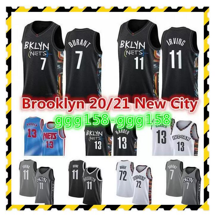 

Men's Kevin 7 Durant Kyrie #11 Bklyn Jersey Irving James 13 Harden 72 Biggie\rBrooklyn\rNet\rCity\rnba\rbasketball jerseys