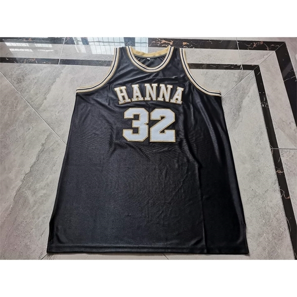 

001rare Basketball Jersey Men Youth women Vintage HANNA 32 Chadwick Boseman High School College Size S- custom any name or number, Black youth s-xl