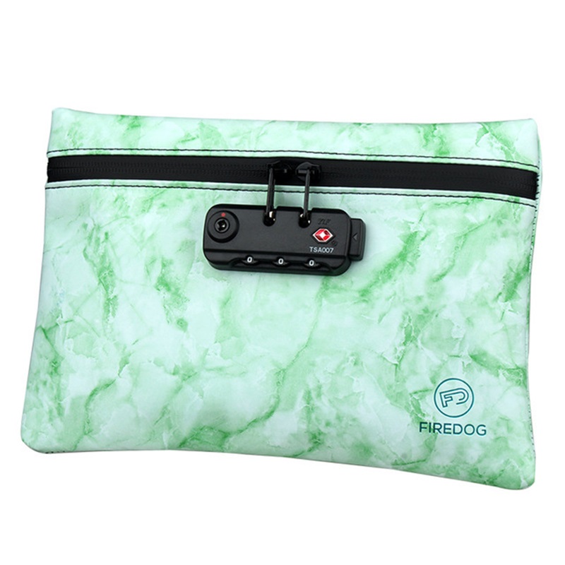 

FIREDOG Smoking Smell Proof Bag with Lock PU Leather Tobacco Pouch for Herb Odor Proof Stash Container Case Storage 1821 V2
