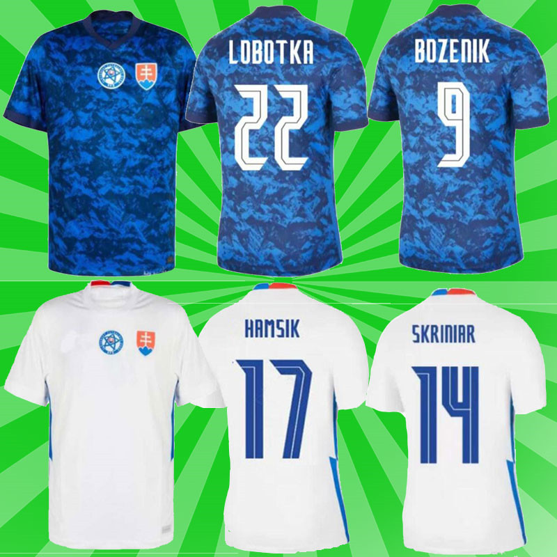 

2021 Slovakia national soccer jerseys 21 22 BOZENIK SKRTEL SKRINIAR HAMSIK LOBOTKA adult blue Home away white team Football shirts maillot se foot, Black;yellow