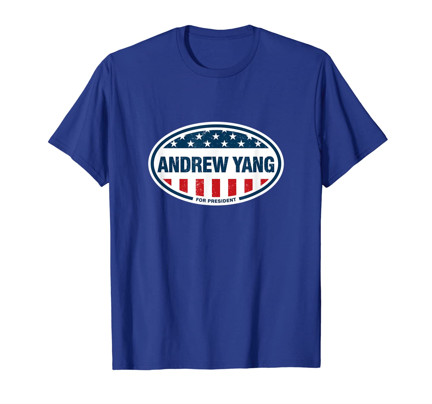 

andrew yang election 2020 democrat vintage t-shirt, White;black