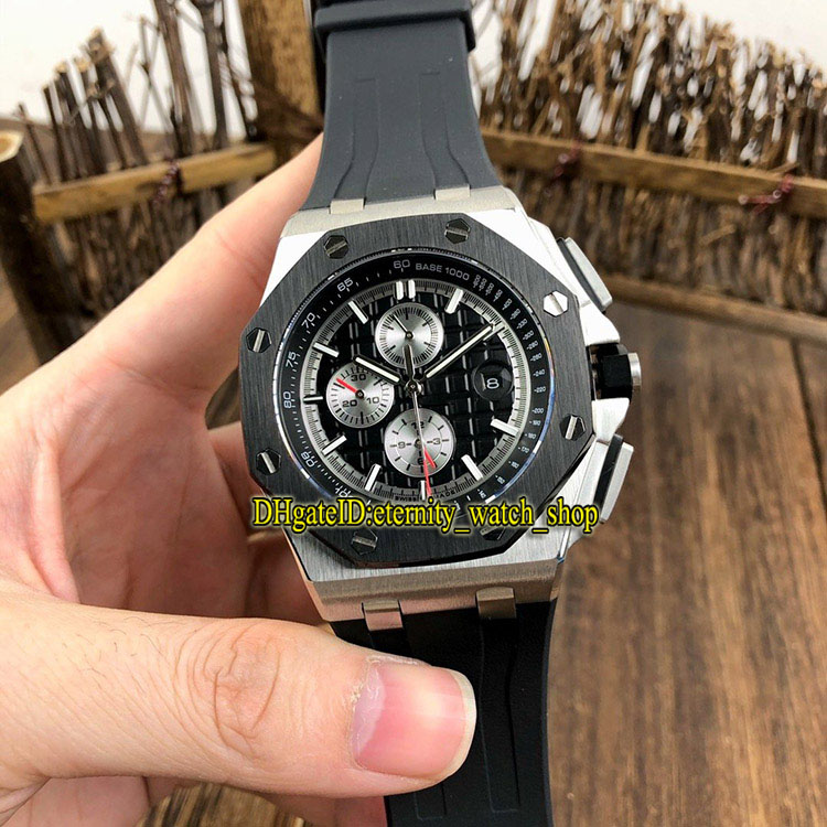 

eternity Sport Watches Bests version 26400 Blacks Dial Cal.3126 Automatic Mens Watch 26400AU Sapphire PVD Black Bezel 316L Steel Case Rubber Strap 010040, Ab-b10 (12)