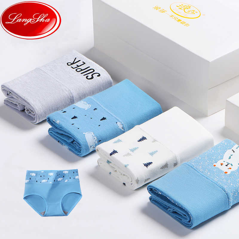 

Plus Size 5XL High Waist Women Panties Cotton Fashion Ladies Underwear Seamless Briefs Female Breathable Print Lingerie 4Pcs/set 210720, 2678