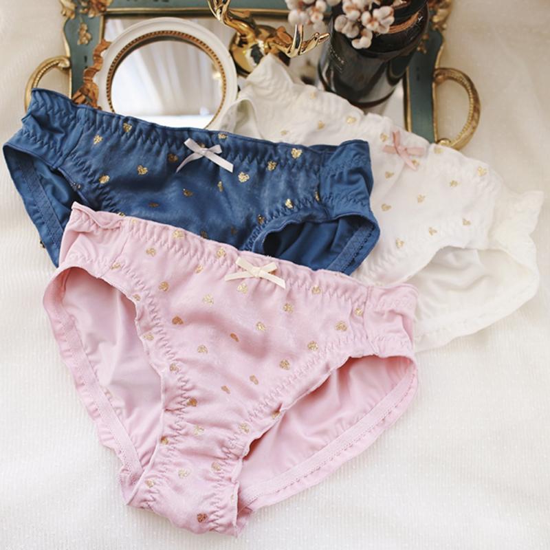 

Women's Panties Underwear Women Briefs Female Lace Lingerie Ladies Mid-Waist Comfortable Underpants Japanese Girls Pantys, Mf1065l
