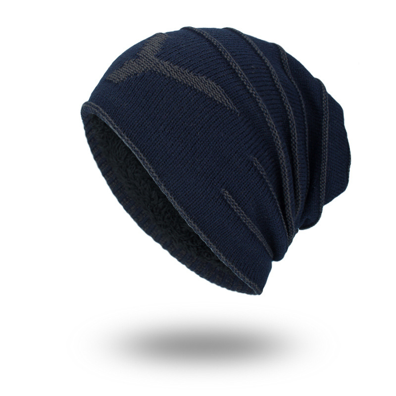 

Winter Men Casual Sports Padded Warm Beanie Caps Outdoor Windproof Hats Wholesale, Black