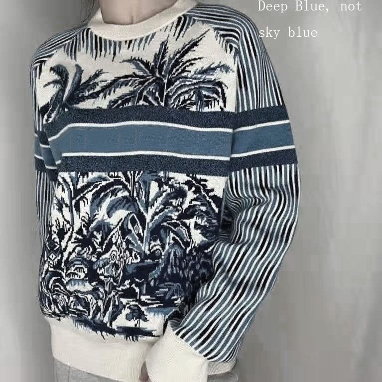 

Mens Sweaters Long Sleves Knits Letters Budge Embroidery Fashion Unisex Hoodies Pullover Sweatshirt Men Tops Knit Clothing Asian Size, Deep blue