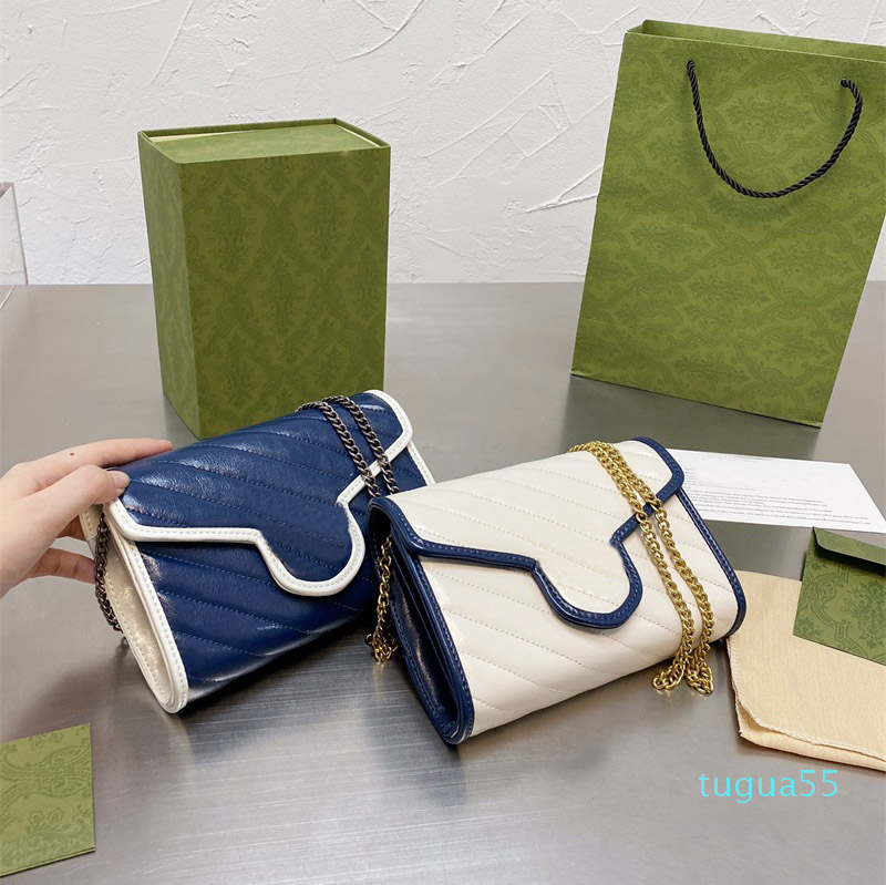 

Designer Bags women chain bag high quality shoulder handbag two colors 20 * 14cm, Blue