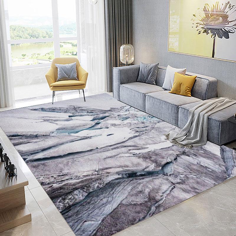 

Carpets Household Bedroom Carpet Geometric Modern Minimalist Water-Absorbent Non-Slip Bathroom Mat Living Room Decorative European