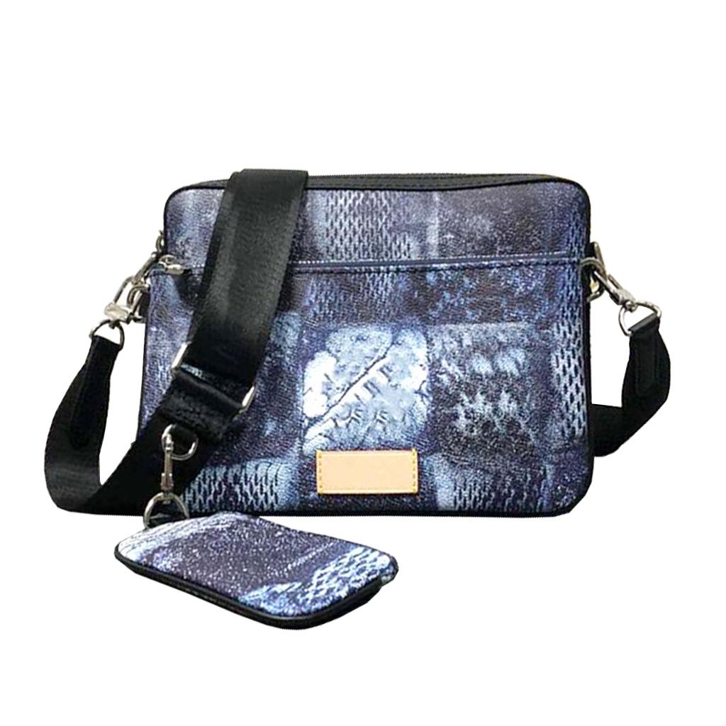 

Handbags Men Leather TRIO Messenger Bags Shoulder Bag Make up Bag Designer Handbag Tote Man's cross body District Trio Luxurys Designers Coin Purse Wallet 3pcs sets, Customize