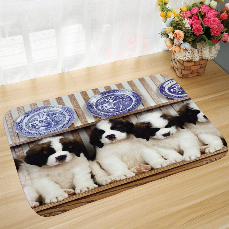 

Bathing Tubs & Seats Living Room Bedroom Doorway Water-Absorbing Non-slip Floor Mat Cute Dog St. Bernard