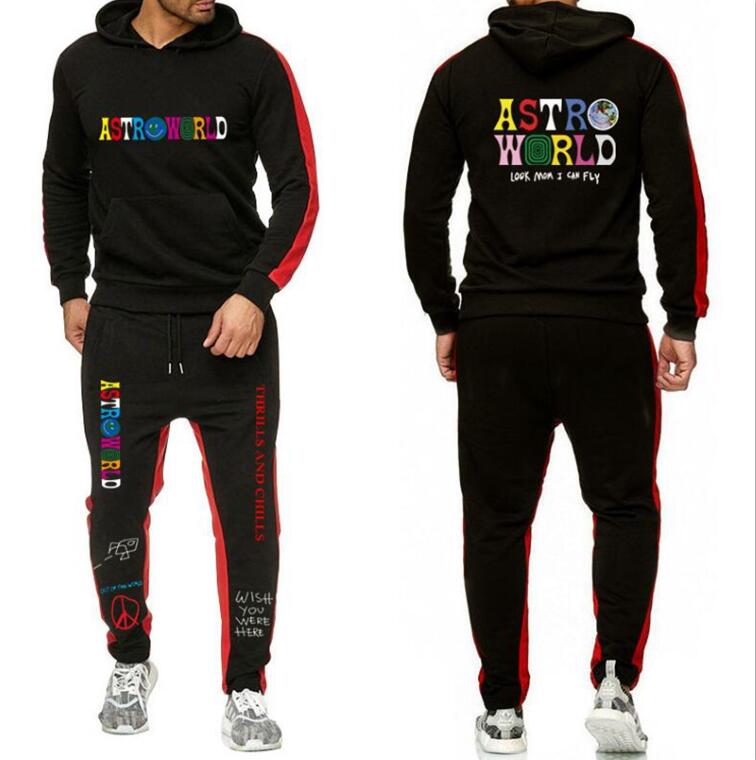 

Two Piece Outfits set sweatsuit ASTROWORLD Tracksuits Men Women hoodies pants Mens Clothing Sweatshirt Pullover Females Casual Tennis Sportwear Hip Hop Tracksuit, Customize
