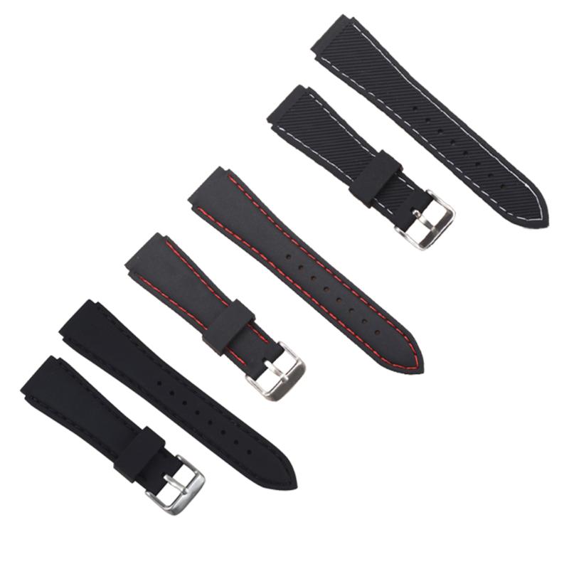 

Watch Bands 18/20/22/24mm Waterproof Stitching Silicone Buckle Watchband Strap Band