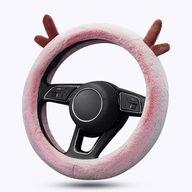 

Steering Wheel Covers Car Cover Warm Thickened Plush 38CM Special For Winter Automobile Interior Accessories