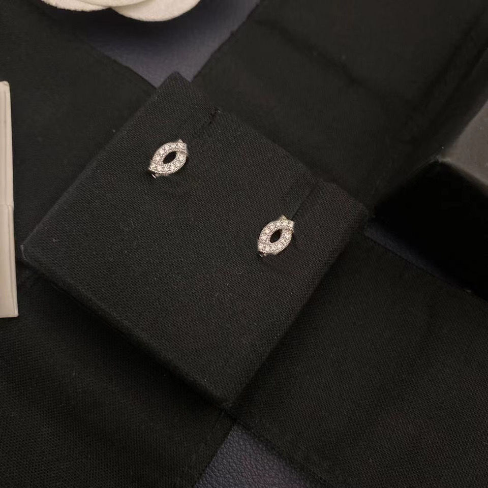 

2021 gold earrings Fashion diamond stud earring natural stone pendant aretes for lady Women Party Wedding Lovers gift engagement Jewelry Bri, Golden;silver