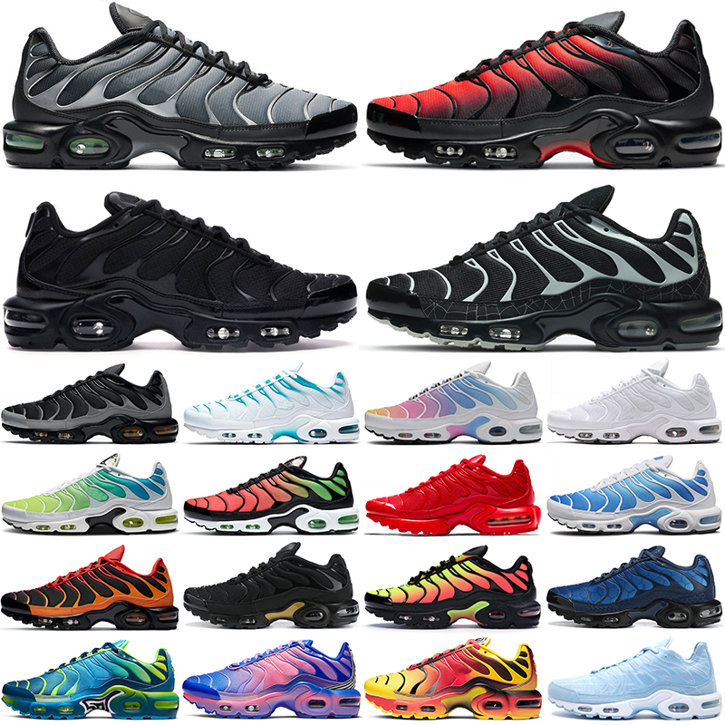 

high quality tn plus running shoes men women Spider Web Black Aqua Silver Grey Yellow Red Green Batman Greedy tns mens womens trainers sports sneakers, #14