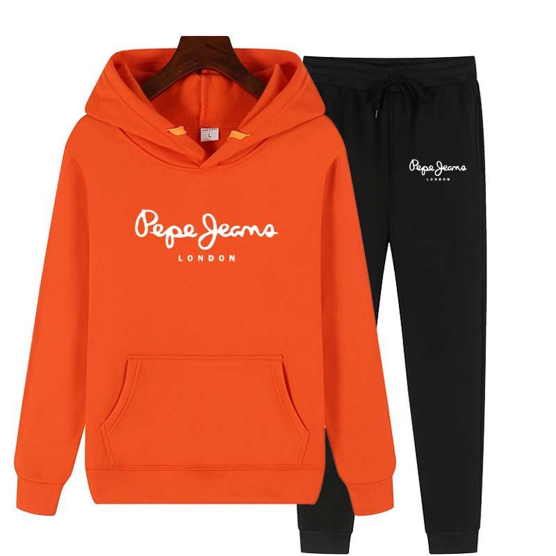 

Women's Hoodies & Sweatshirts 2021 Winter Casual Sportswear Men'S And 2-Piece Fashion Hoodie + Pants Street Jogging Hooded Sweatshirt Suit D, Black