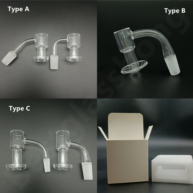 

DHL Smoking Quartz Banger With Retail Package 14mm 18mm 10mm Male Female Frosted Joint Nail Terp Slurper 90 45 Degree For Glass Water Pipe Dab Rigs
