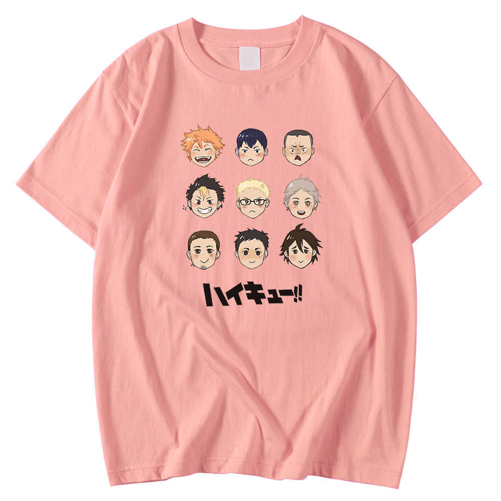 

Round Neck Man Tee Shirt Short Sleeve Comfortable T Shirt Japan Anime Haikyuu Print Clothing Fashion Breathable Tee Shirts Male Y0809, Packing bag