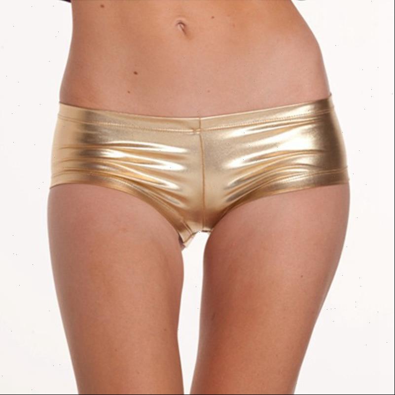 

lady womens shorts night bar club women golden silver mini imitation leather short pants solid bright low waist capirs, White;black