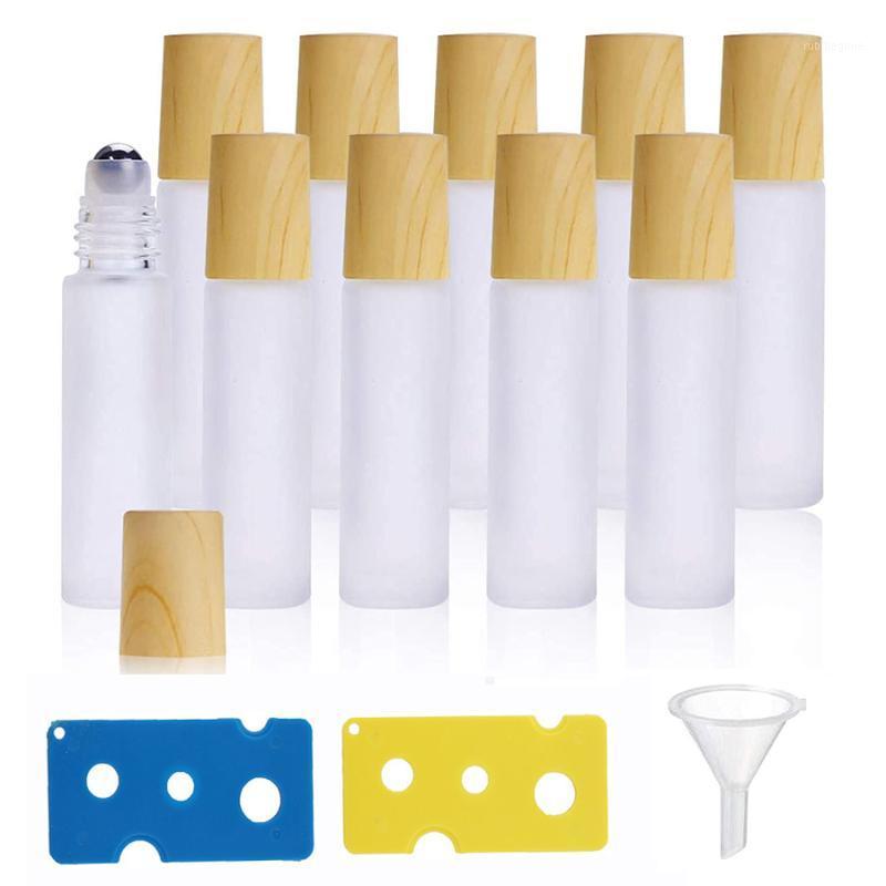 

Storage Bottles & Jars 10Pcs 10ml Empty Glass Roller For Essential Oil Perfume Roll On Forsted Sets