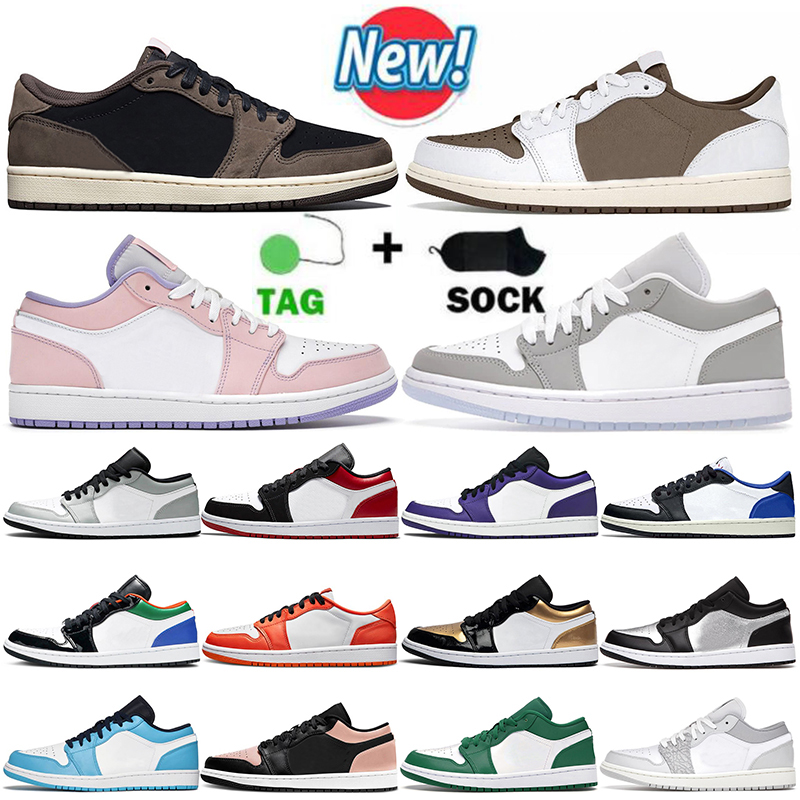 

Jumpman 1 low Reverse 1s mens women basketball shoes x fragment University Blue UNC Chicago Silver Bred trainers sports sneakers, A#3 travis scotts fragment 36-45