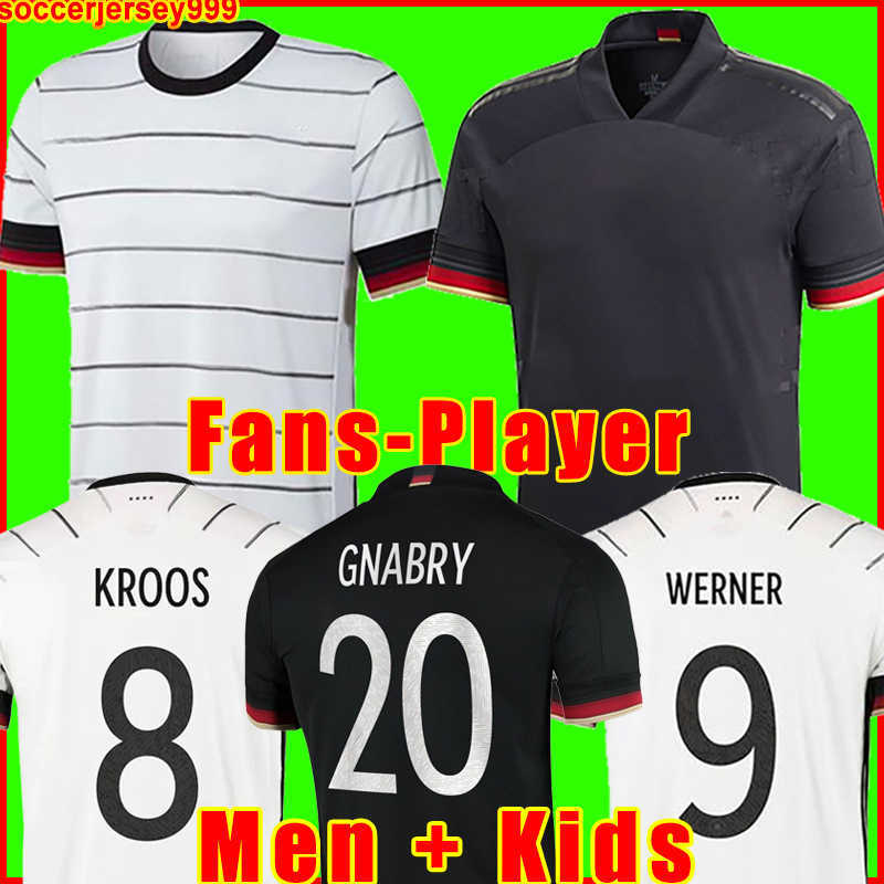 

Germany soccer jersey 2020 2021 Fans Player version HUMMELS KROOS GNABRY WERNER DRAXLER REUS MULLER GOTZE European Cup football shirt, Men away player version