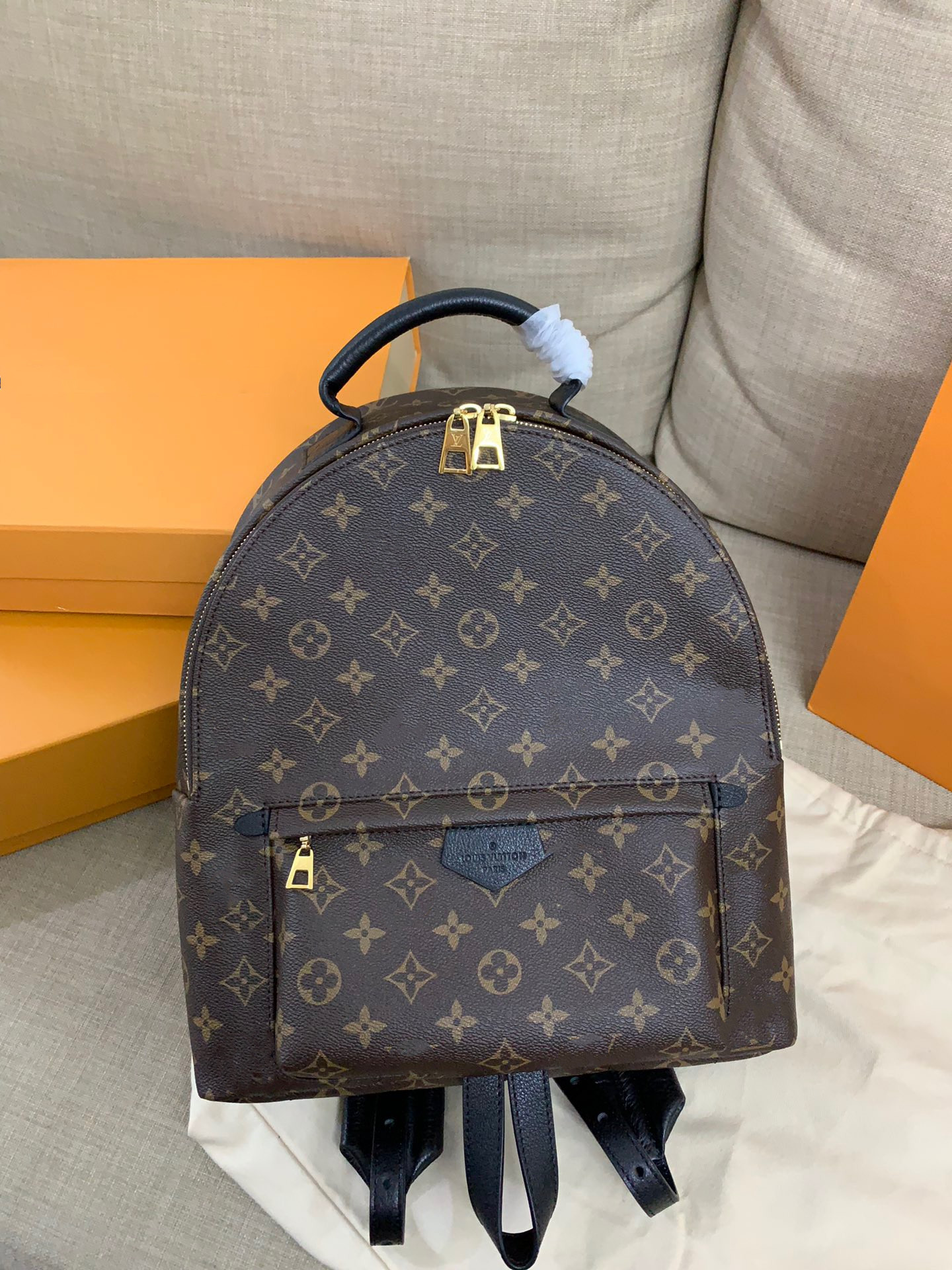 

GG's Louis's Vutton's LVs YSLS PALM SPRINGS CrossBody Mens Backpacks Leather Womens Trim Strap Satchel Scarecrow Shoulder Bag Purse Printing Cross Body M44873, 09