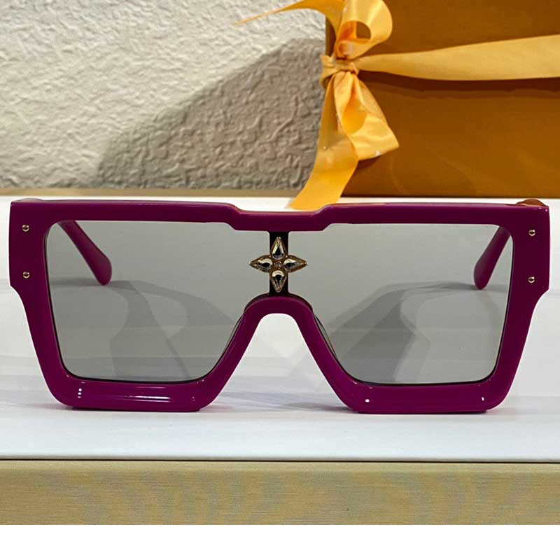 

Womens Mens Cyclone Sunglasses Z1641E Designer Fashion Pink Purple Frame Simple Classic Crystal Decorative Lenses Luxury Brand Gla272c