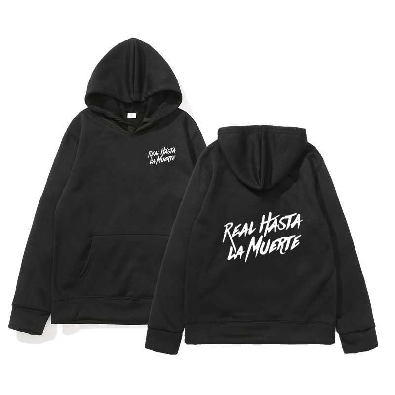 

2019 Real Hasta La Muerte Hoodies Men Women Unisex Fleece Hoody Autumn Winter New Sweatshirt Fashion Hoodie Top X0601, Black22