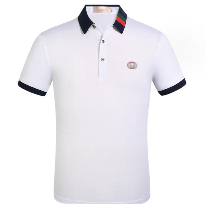 

Short sleeve t-shirt men's summer new plain cotton embroidered polo shirt half sleeve Lapel men's wear, White;black