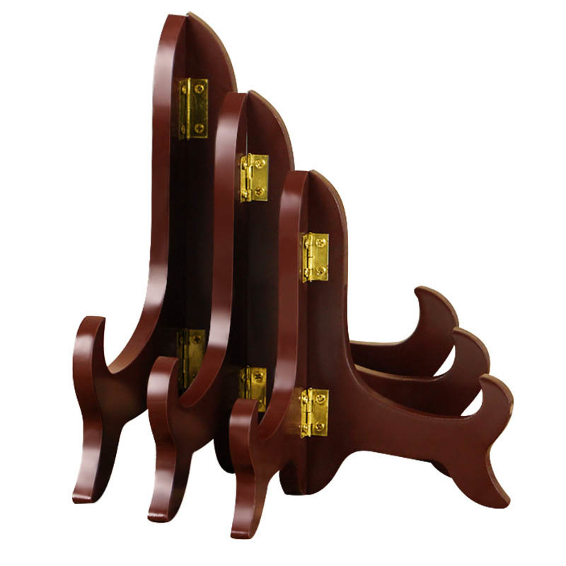 1pcs picture decoration base Multifunctional Brown wooden stand 5/6/7/8 inch picture display stand Home decoration-image-690289731