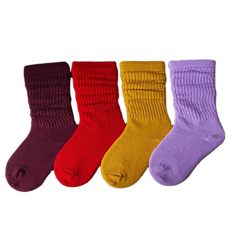 Men's Socks Winter Autumn Kids Slouch Extra Long Ruffle Boot Loose Cotton-image-740376529