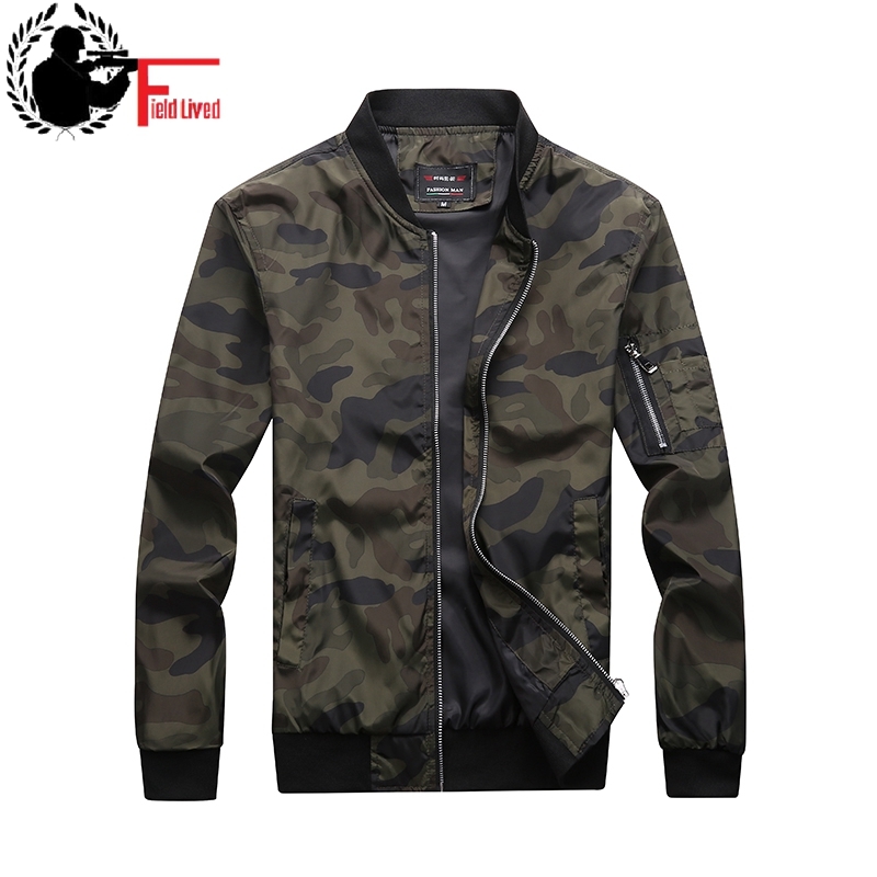 

Windbreaker Autumn Military Army Camouflage Bomber Jacket Pilot Men Stand Collar Camo Coat Male Outerwear Large Size 5XL 6XL 7XL 210518, Dark grey