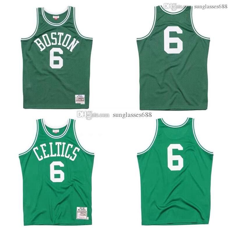 

Stitched Bill Russell Jersey S-6XL Mitchell & Ness 1962-63 Mesh Hardwoods Classics retro basketball jerseys Men Women Youth, Black;red