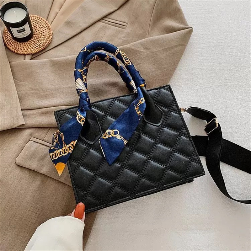 

PB0017 Fashion Lady Diamond Check Single Shoulder Bags Messenger Bag for Women White Yellow Black Brown 4Colors