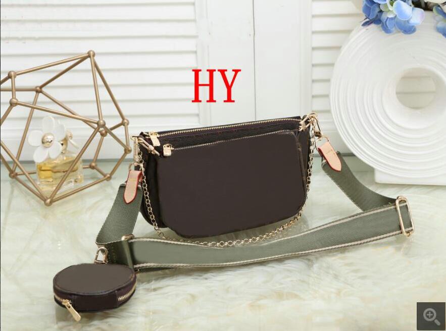 

fashion designer Fashion Multi Wallets Crossbody Bags Shoulder Bag Three in one Purse Slanted Accessories green Pink Blue Straps M44823