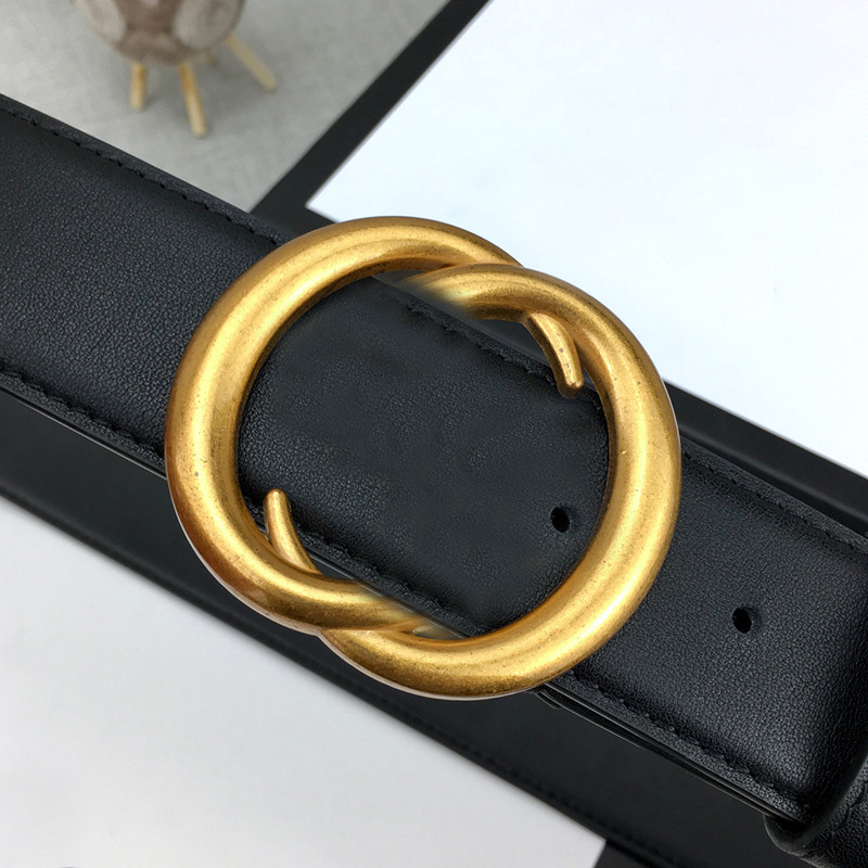 

Classic Belt Larger Buckle Width 3.8cm Genuine Leather Men Women Top Quality with Boxes ZSB5683g, As pic