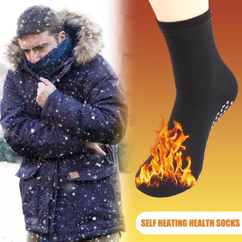 

Men's Socks Durable Self Heated Wear-resistant Winter Magnetic Therapy Warm Healthy For Outdoor Sports Health, Black